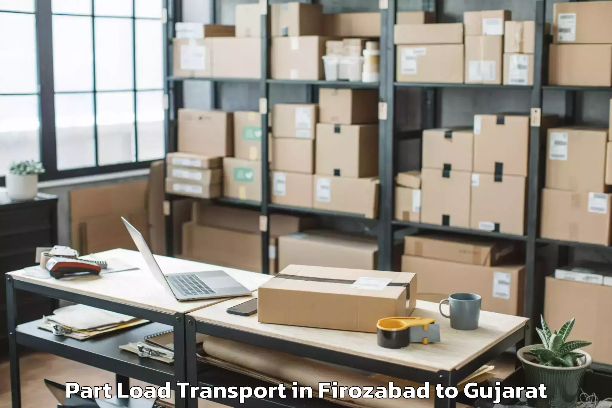 Reliable Firozabad to Bardoli Part Load Transport